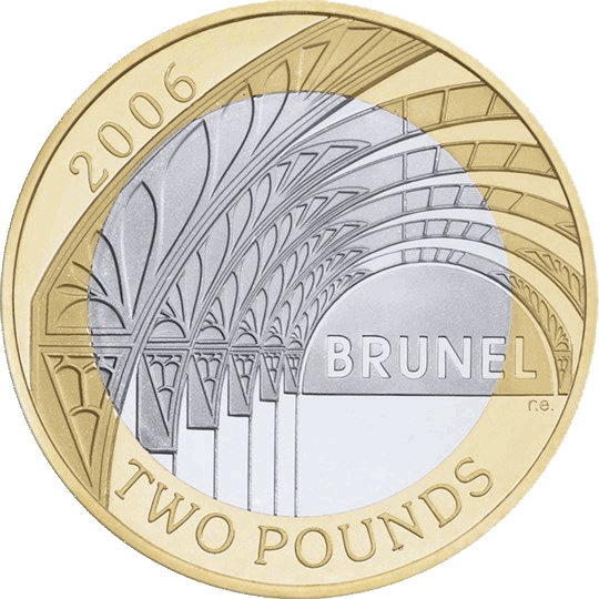 2006 Brunel Paddington Station £2 Coin