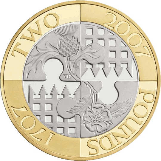 2007 Act of Union £2 Coin