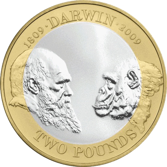 2009 Charles Darwin £2 Coin