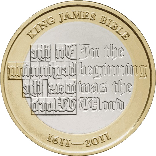 2011 King James Bible £2 Coin