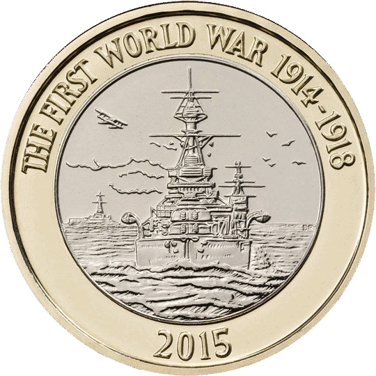 2015 First World War Centenary Navy £2 Coin