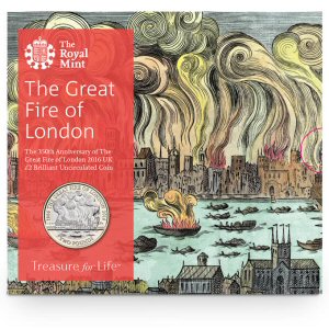 Great Fire of London BU £2 Coin